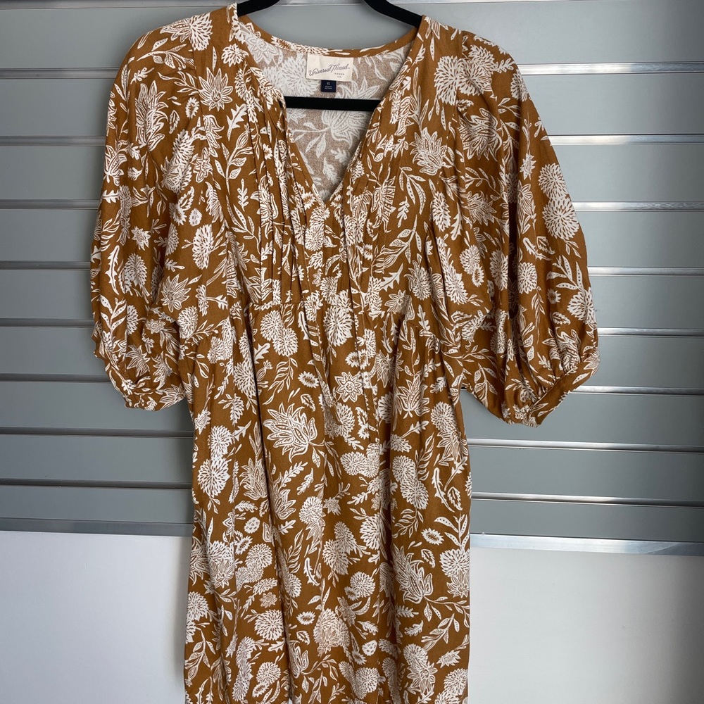 Brown floral dress